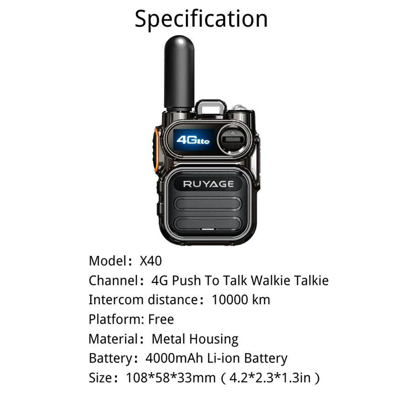 Load image into Gallery viewer, Ruyage X40 Two Way Radio Nationwide LTE Push-to-Talk Walkie Talkie
