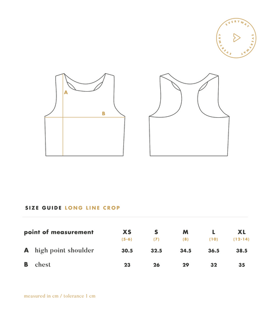 Ribbed Longline Crop in Cornflower