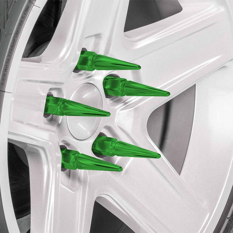 Load image into Gallery viewer, 3/8-24 Extended Spike Lug Nuts - 60 Degree Taper Seat
