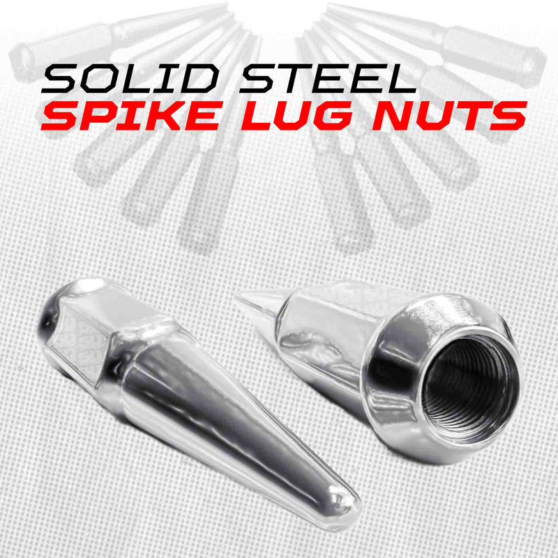 Load image into Gallery viewer, 1/2 Inch Extended Spike Lug Nuts - 60 Degree Taper Seat
