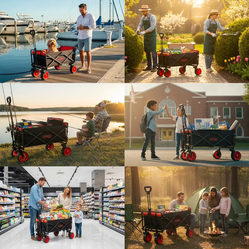 Load image into Gallery viewer, Compact Electric Camping Cart – Dual Motor &amp; Foldable Design
