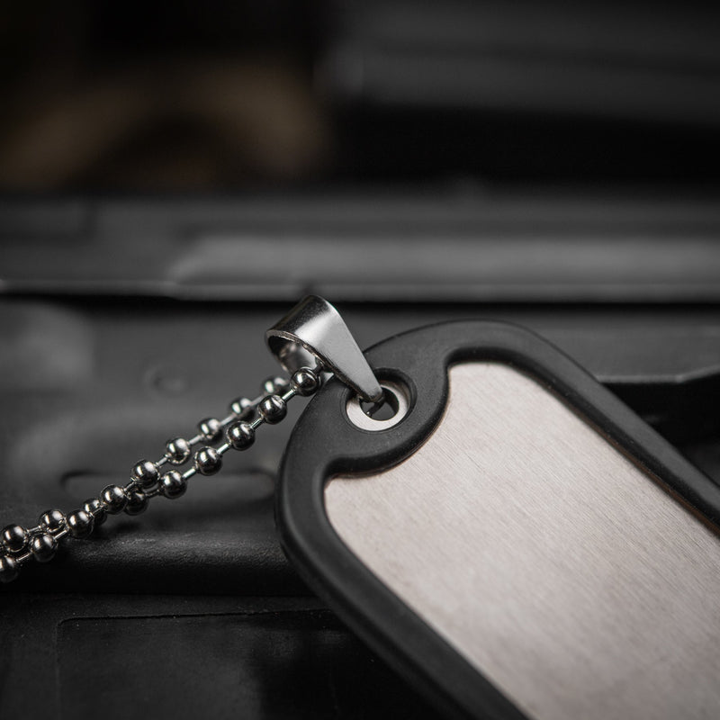 Load image into Gallery viewer, M-Tac Military Dog Tag with Rubber Silencer
