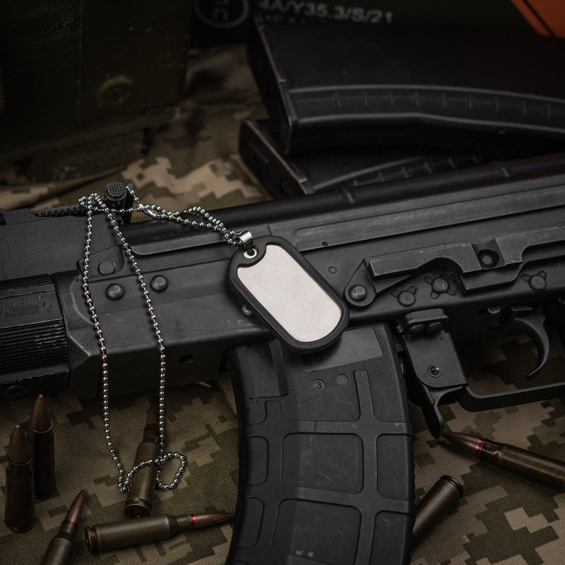 Load image into Gallery viewer, M-Tac Military Dog Tag with Rubber Silencer
