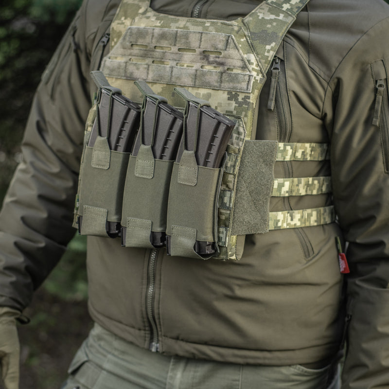 Load image into Gallery viewer, M-Tac Elastic Triple Mag Pouch Elite Laser Cut
