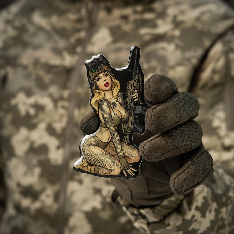 Load image into Gallery viewer, M-Tac Morale Sticker Tactical Girl
