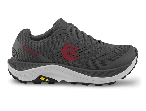 Men's Topo Athletic Ultraventure 3, Grey/Red, 10 D Medium - Skoutley Outdoors LLC