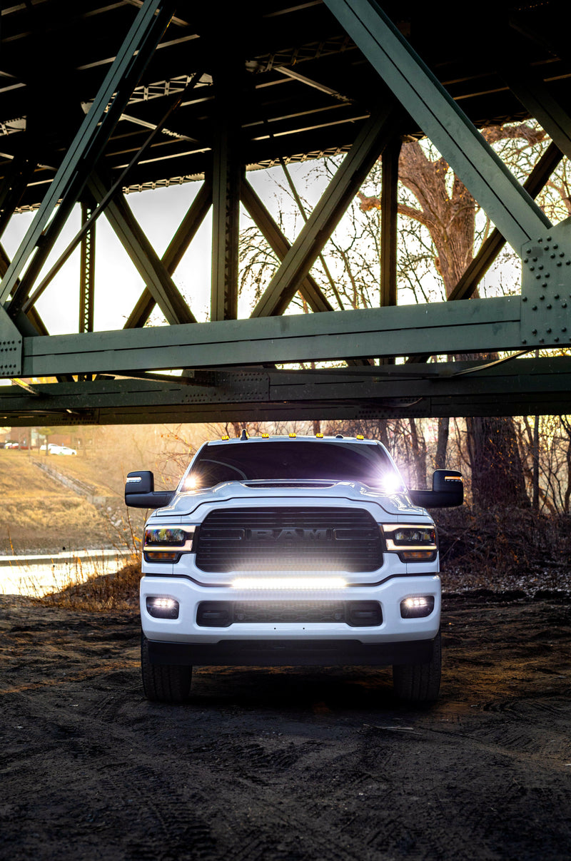 Load image into Gallery viewer, 2019-2024 RAM 2500/3500 Hood Mount/Ditch Lights

