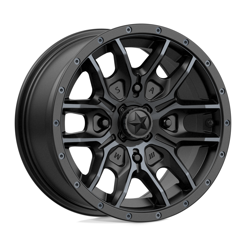 Msa Offroad Wheels M43 Fang Satin Black With Titanium Tint