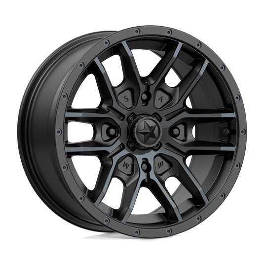 Msa Offroad Wheels M43 Fang Satin Black With Titanium Tint