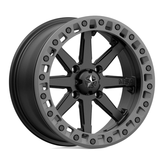 Msa Offroad Wheels M31 Lok2 Beadlock Satin Black Matte Gray Ring