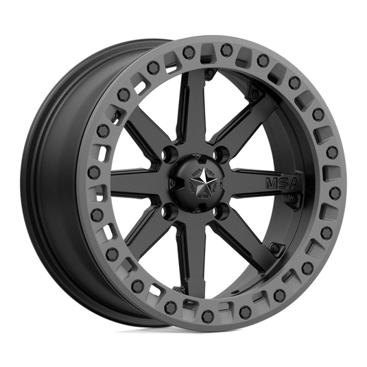 Msa Offroad Wheels M31 Lok2 Beadlock Satin Black Matte Gray Ring