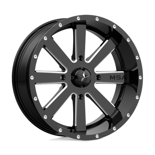 Msa Offroad Wheels M34 Flash Gloss Black Milled