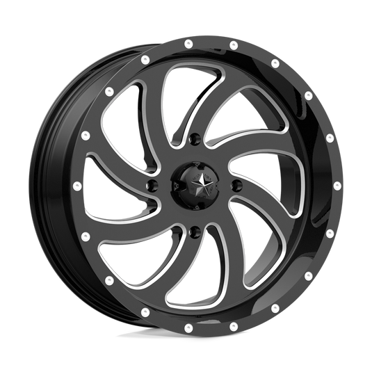 Msa Offroad Wheels M36 Switch Gloss Black Milled