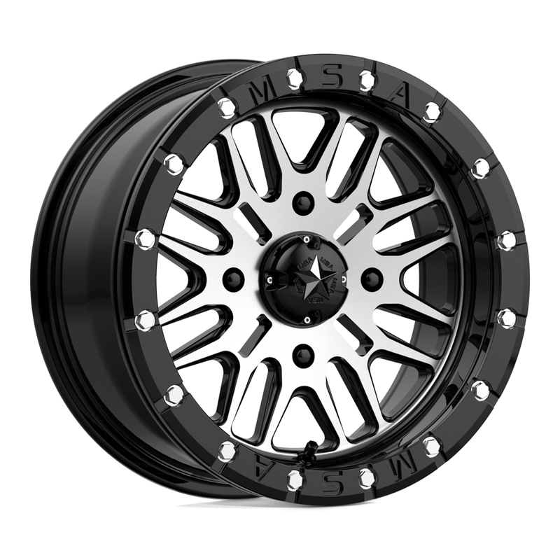 Load image into Gallery viewer, Msa Offroad Wheels M37 Brute Beadlock Gloss Black Machined

