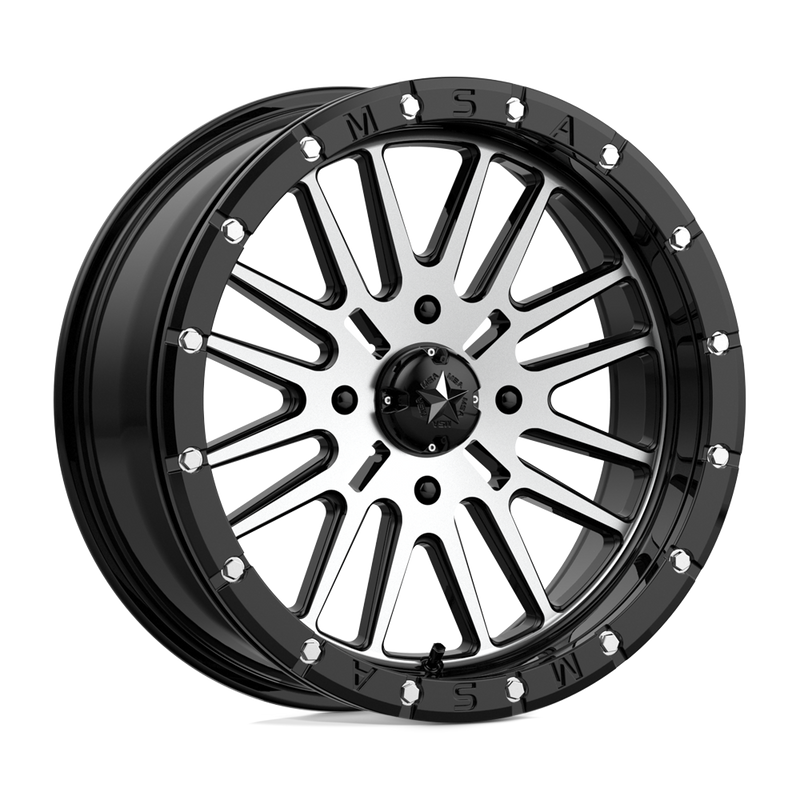 Load image into Gallery viewer, Msa Offroad Wheels M37 Brute Beadlock Gloss Black Machined
