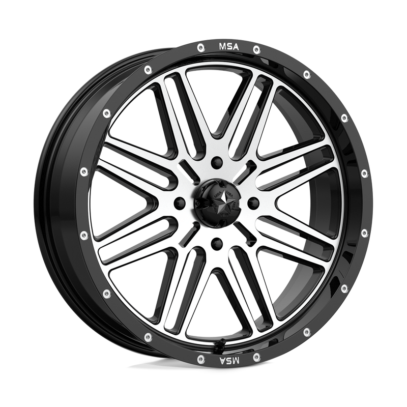 Load image into Gallery viewer, Msa Offroad Wheels M38 Brute Gloss Black Machined
