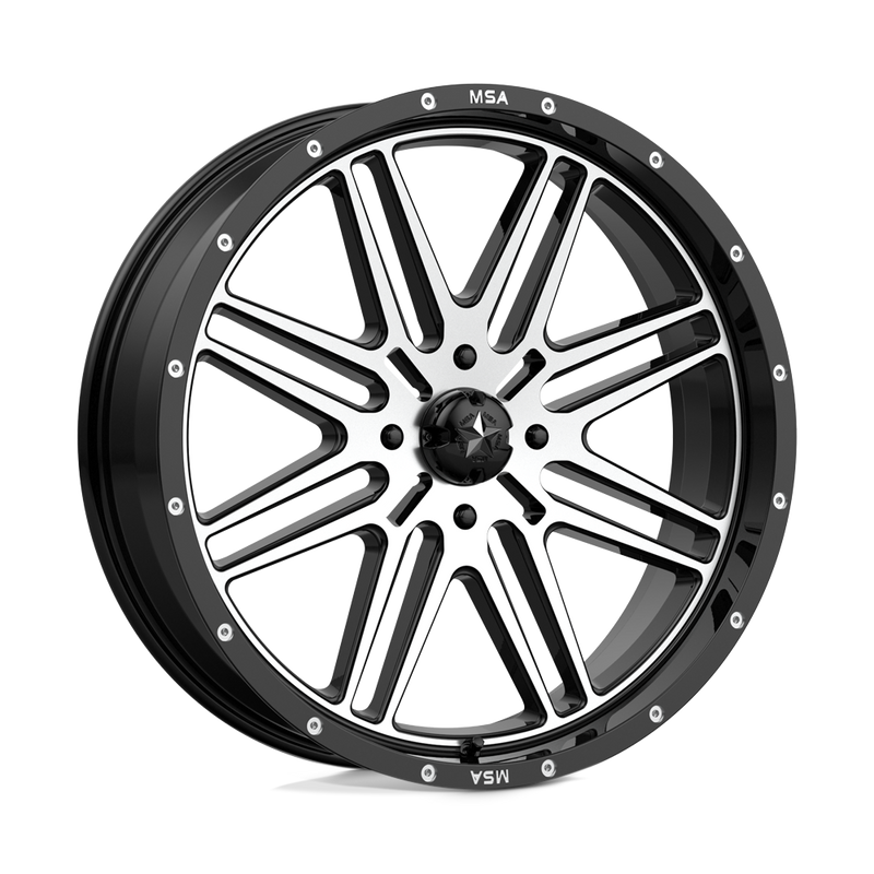 Load image into Gallery viewer, Msa Offroad Wheels M38 Brute Gloss Black Machined
