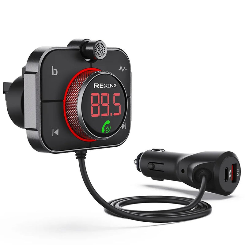 Load image into Gallery viewer, Rexing FMT2 FM Transmitter Car Charger w/Bluetooth 5.0
