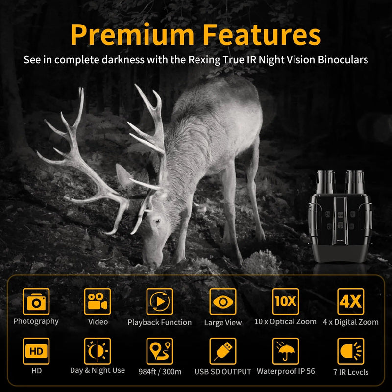 Load image into Gallery viewer, Rexing B1 Maverick Night Vision Goggles Binoculars
