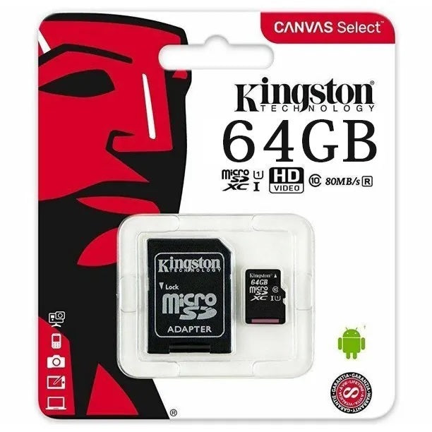 Load image into Gallery viewer, Kingston Canvas Select 64GB Micro SD Card
