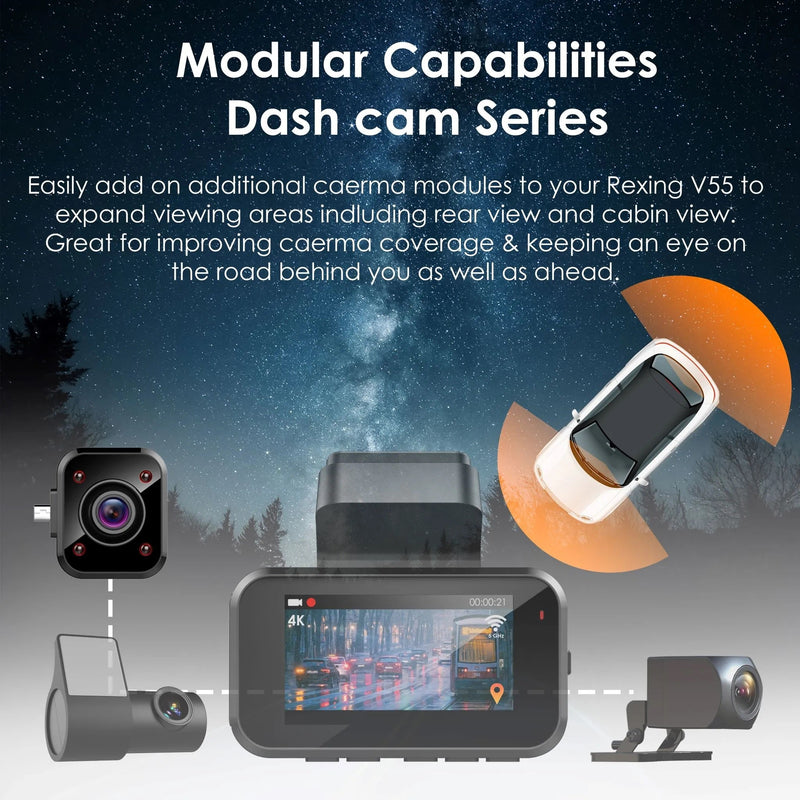 Load image into Gallery viewer, Rexing Cabin View Camera For V55 Premium 4K Modular Capabilities Car Dash Cam
