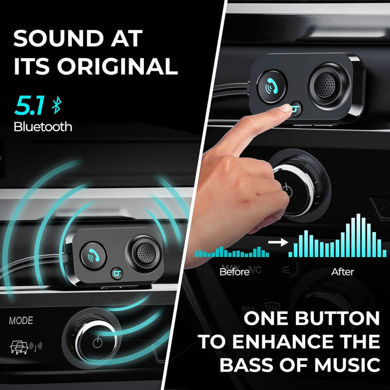 Load image into Gallery viewer, Rexing AUX2 Mini Bluetooth Receiver for car w/ Bluetooth 5.1
