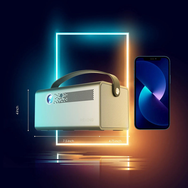 Load image into Gallery viewer, Rexing PV7 Pro Smart DLP Projector 600ANSI with 3D Projection, Wi-Fi, Bluetooth

