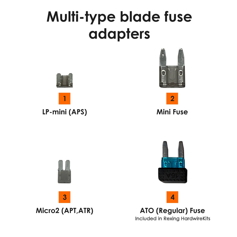 Load image into Gallery viewer, Rexing Fuse Tap and Add-a-Circuit Adapter with LP-mini, Mini Fuse, Micro2 blade fuse adapters
