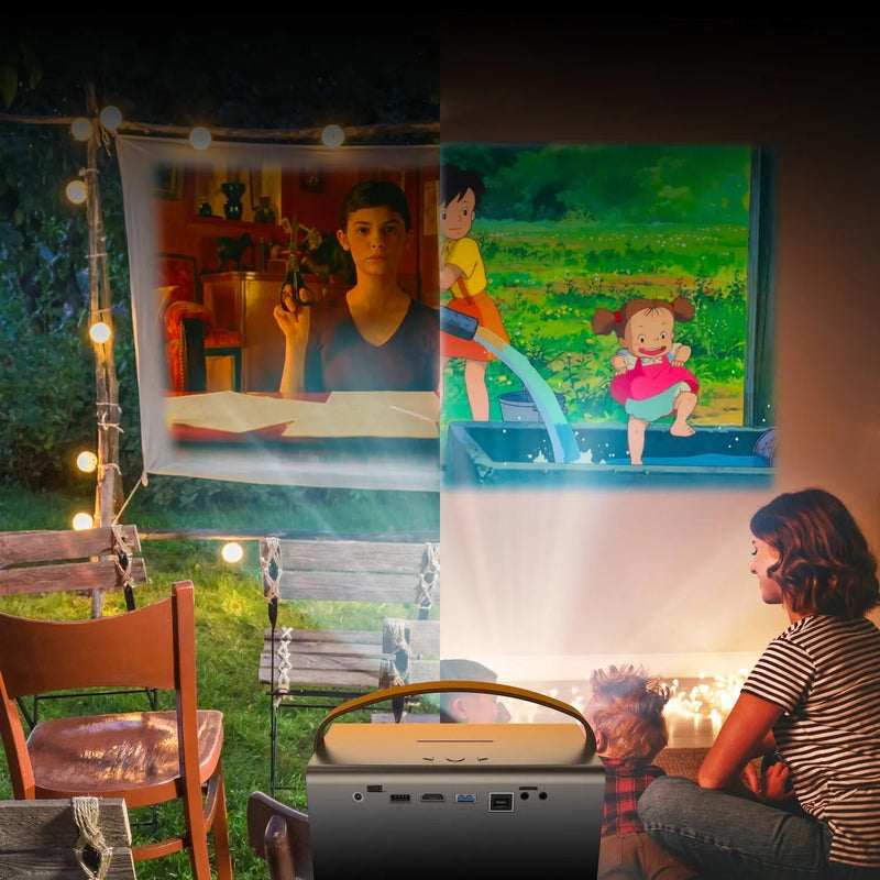 Load image into Gallery viewer, Rexing PV7 Pro Smart DLP Projector 600ANSI with 3D Projection, Wi-Fi, Bluetooth
