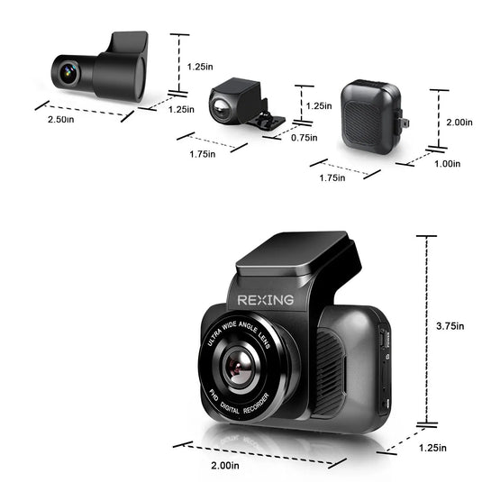 Rexing Waterproof Rear View Camera For V55 Premium 4K Modular Capabilities Car Dash Cam