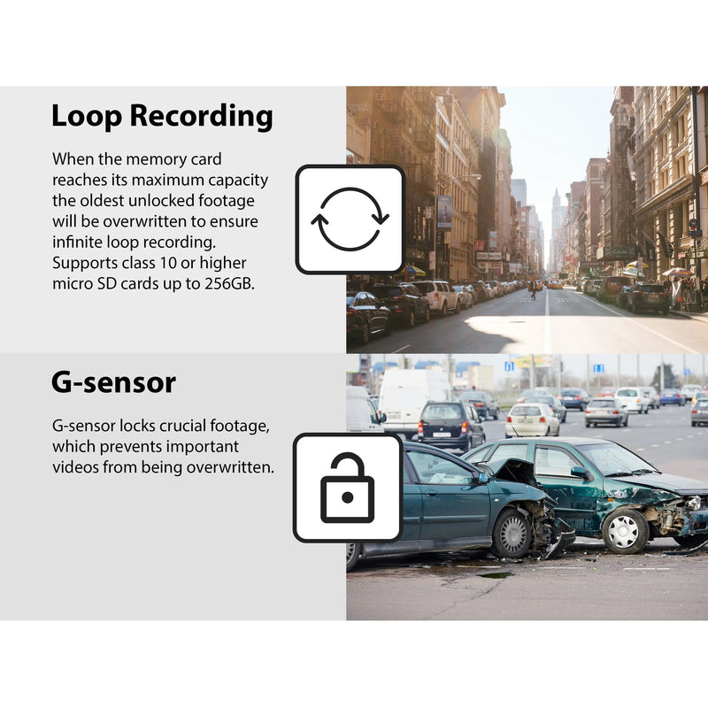 Load image into Gallery viewer, Rexing V1P Pro Dual 1080p Full HD Front and Rear Dash Cam with Wi-Fi and Built-in GPS Logger
