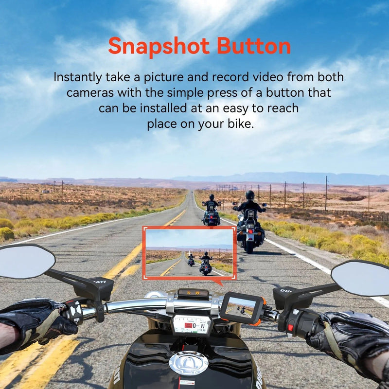 Load image into Gallery viewer, Rexing MTC1 Dual Camera Front and Rear 1080p Motorcycle Dash Cam with WiFi and GPS
