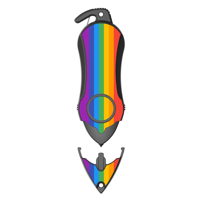Load image into Gallery viewer, Personal Alarm Keychain Safety Emergency Tool (Rainbow)
