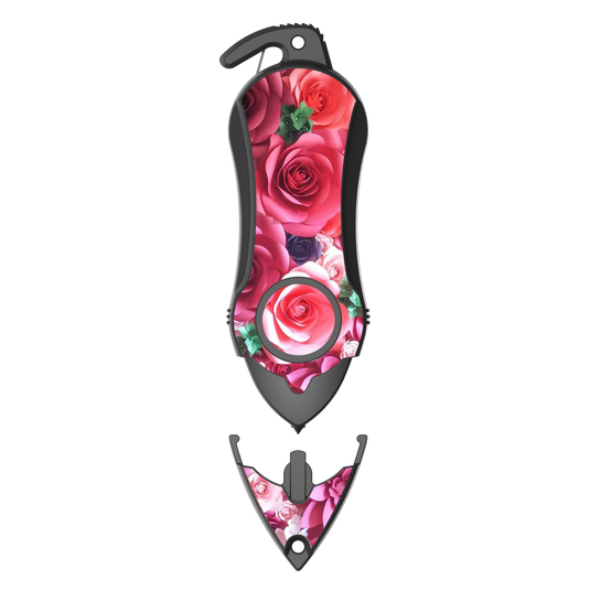 Personal Alarm Keychain Safety Emergency Tool (Pink Rose)