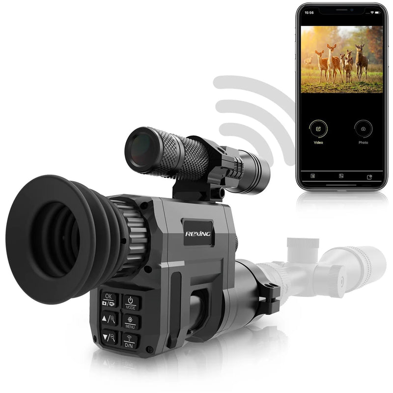 Load image into Gallery viewer, Rexing NVS1 Digital Infrared Night Vision Scope Camera HD Video Recording with Wi-Fi
