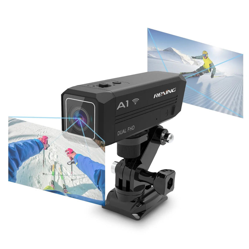 Load image into Gallery viewer, Rexing A1 Two Way Action Camera Front &amp; Back 1080p@30fps with Wi-Fi Connect
