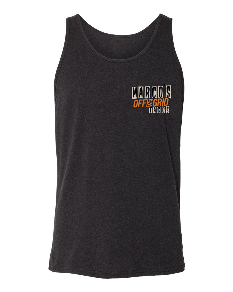 Load image into Gallery viewer, Marcos Tacos Tank - Charcoal Black
