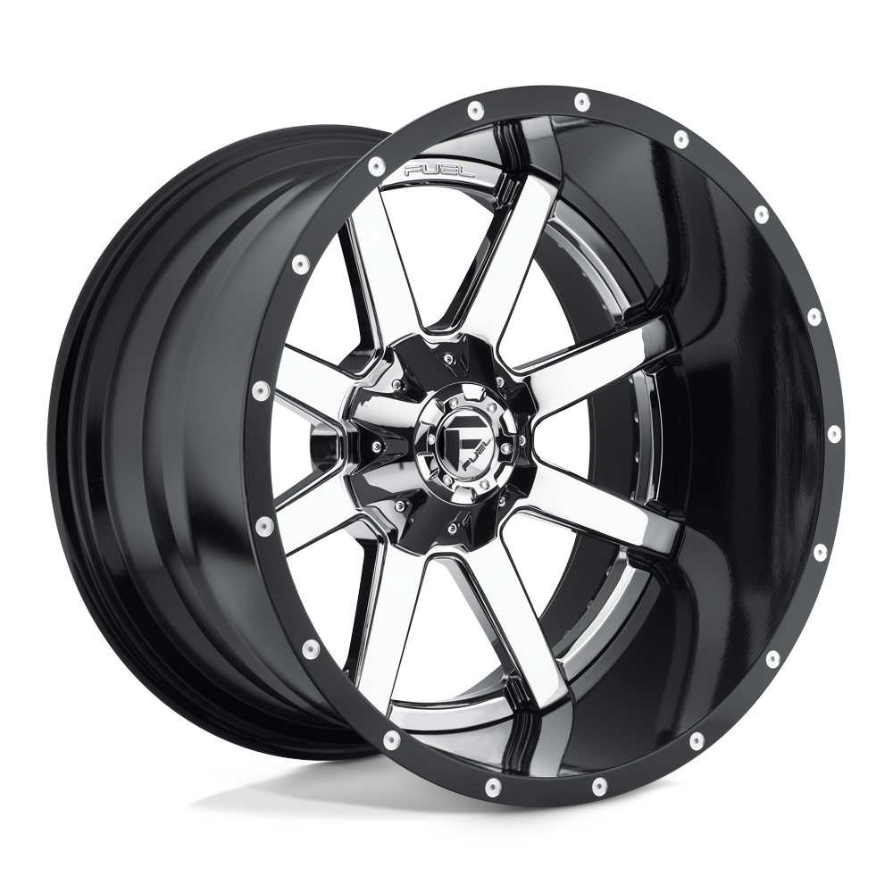 Fuel 2 Pc D260 Maverick Chrome Plated Gloss Black Lip