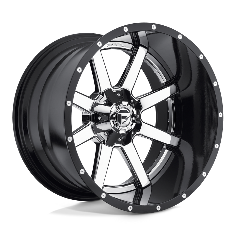 Load image into Gallery viewer, Fuel 2 Pc D260 Maverick Chrome Plated Gloss Black Lip
