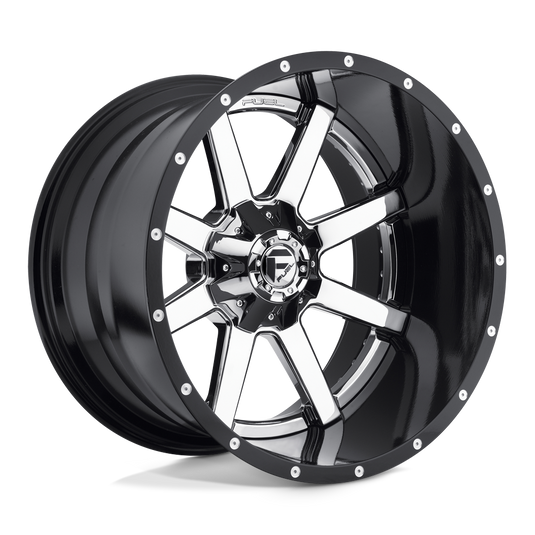 Fuel 2 Pc D260 Maverick Chrome Plated Gloss Black Lip