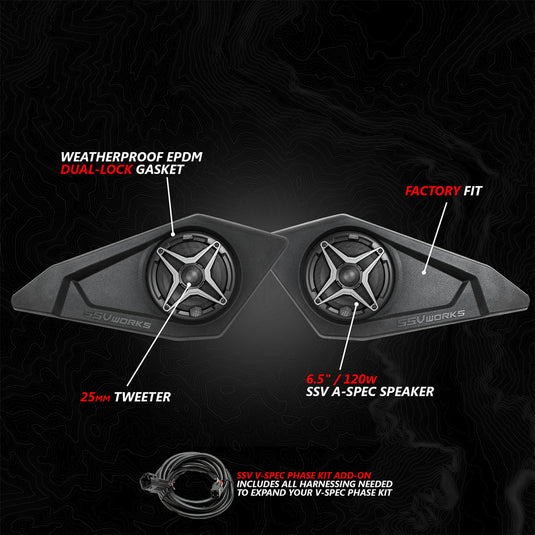 2024-2026 Can-Am® Maverick R 6.5" Lower Door-Pocket Speaker-Pods