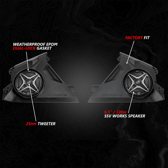 2024-2026 Can-Am® Maverick R, Phase-2 A-Spec 800watt 4-Speaker System