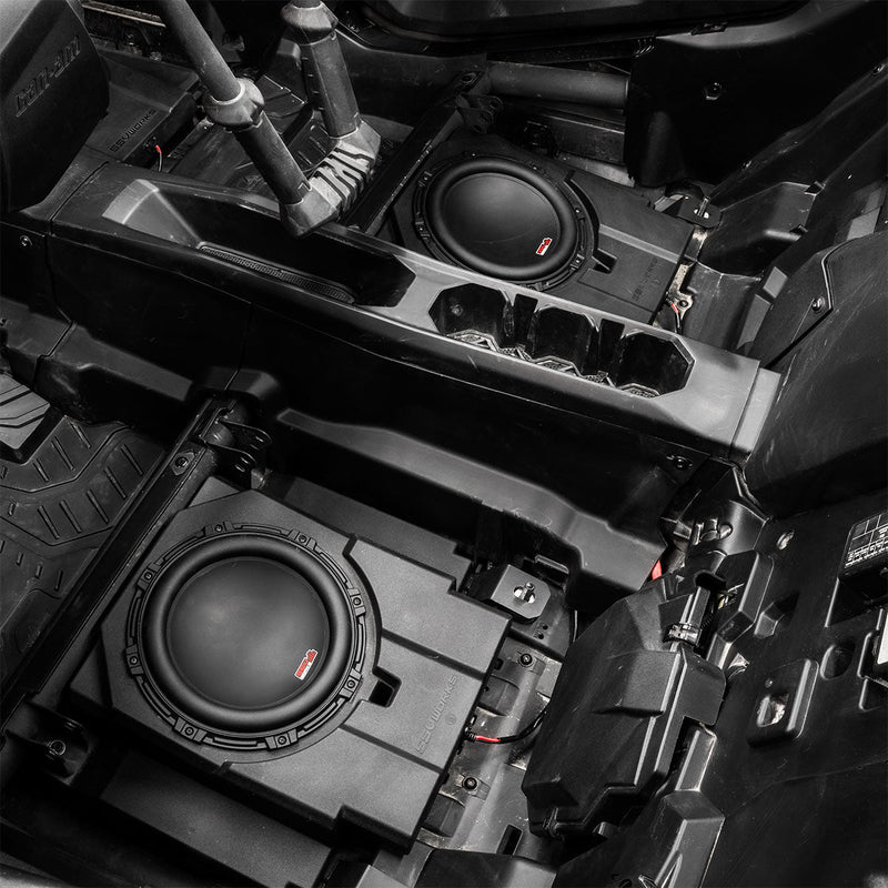 Load image into Gallery viewer, 2024-2026 Can-Am® Maverick R 4-Seater Rear-Seat Plug-&amp;-Play Dual-Subwoofer Add-On Kit
