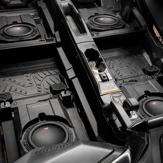 2024-2026 Can-Am® Maverick R 4-Seater Rear-Seat Plug-&-Play Dual-Subwoofer Add-On Kit