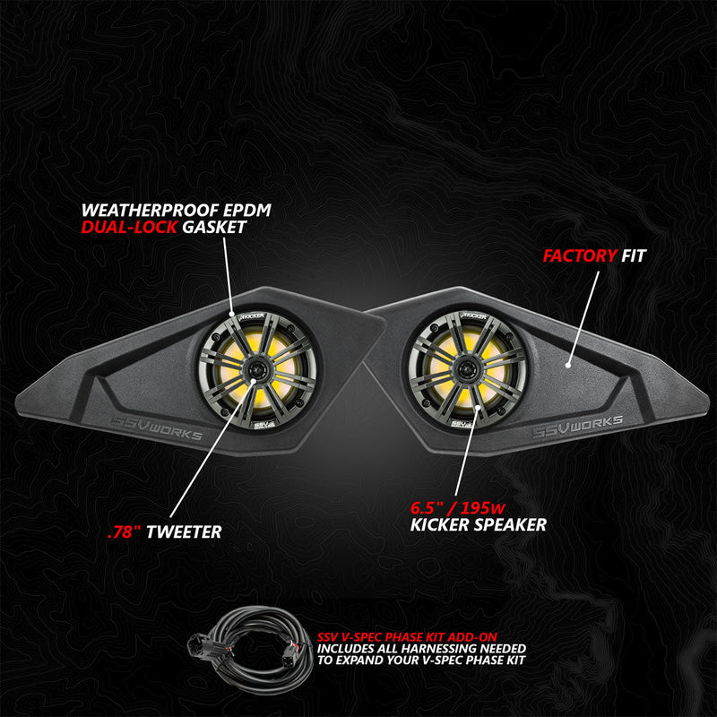 Load image into Gallery viewer, 2024-2026 Can-Am® Maverick R 6.5&quot; Lower Door-Pocket Speaker-Pods
