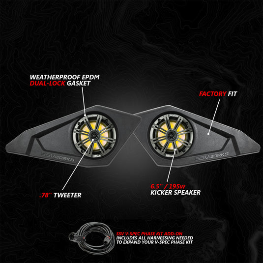 2024-2026 Can-Am® Maverick R 6.5" Lower Door-Pocket Speaker-Pods