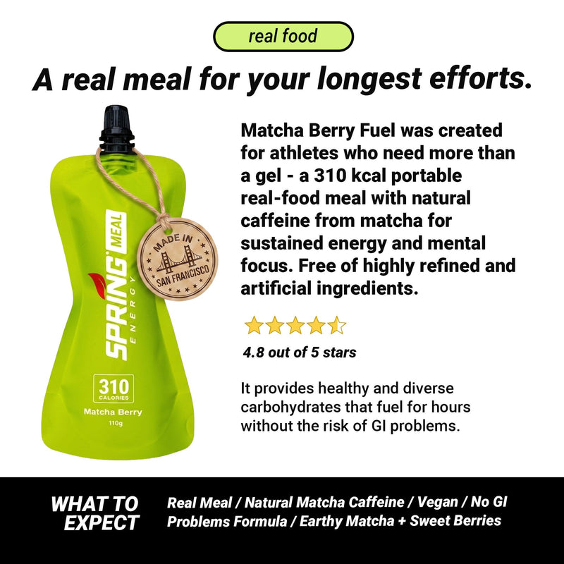 Load image into Gallery viewer, Matcha Berry Endurance Meal With Natural Caffeine (Vegan) 310 Kcal
