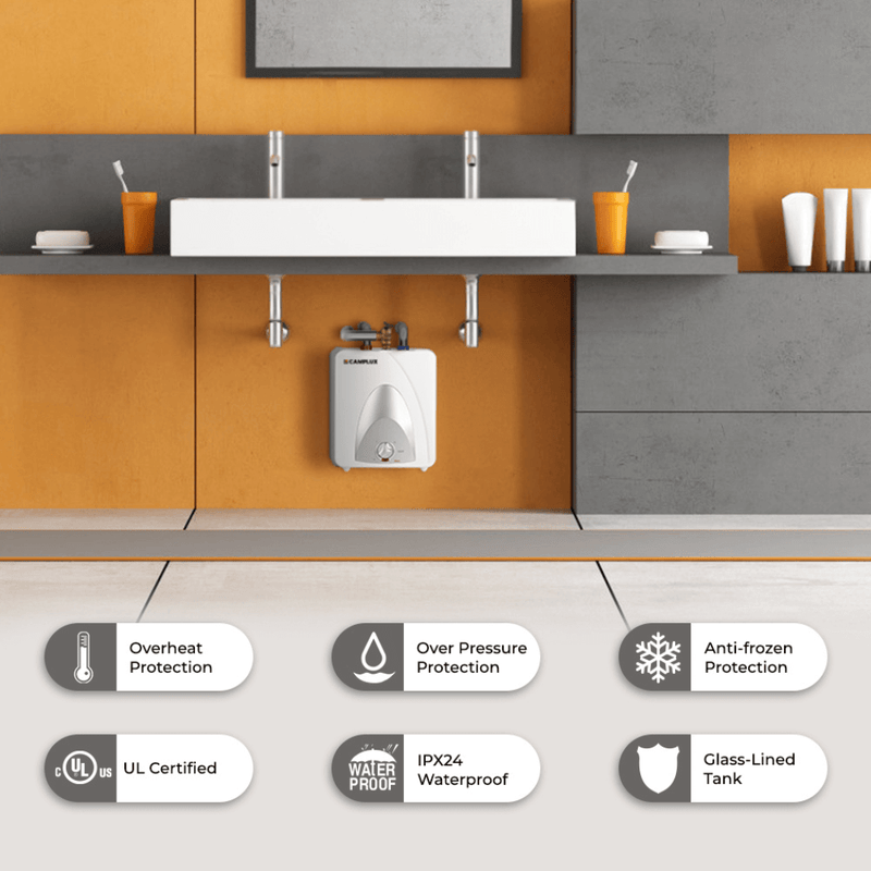 Load image into Gallery viewer, Camplux Electric Mini Tank Point of Use Water Heater 120V - 1.3 Gallon
