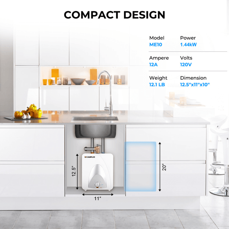 Load image into Gallery viewer, Camplux Electric Mini Tank Point of Use Water Heater 120V - 1.3 Gallon
