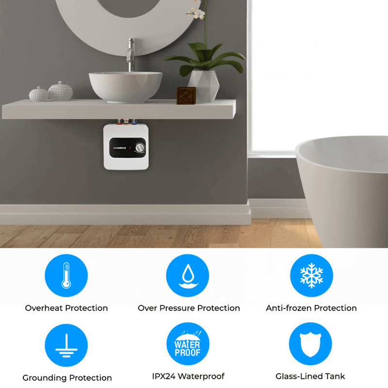 Load image into Gallery viewer, Camplux Electric Mini Tank Water Heater 120V - 1.3 Gallon
